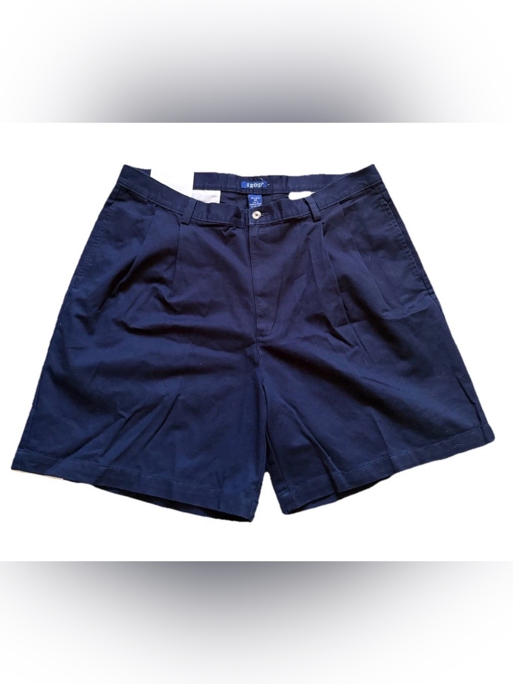 Izod Dark Blue Chino Shorts Mens Size 40W 7” Inseam Cotton NWT
